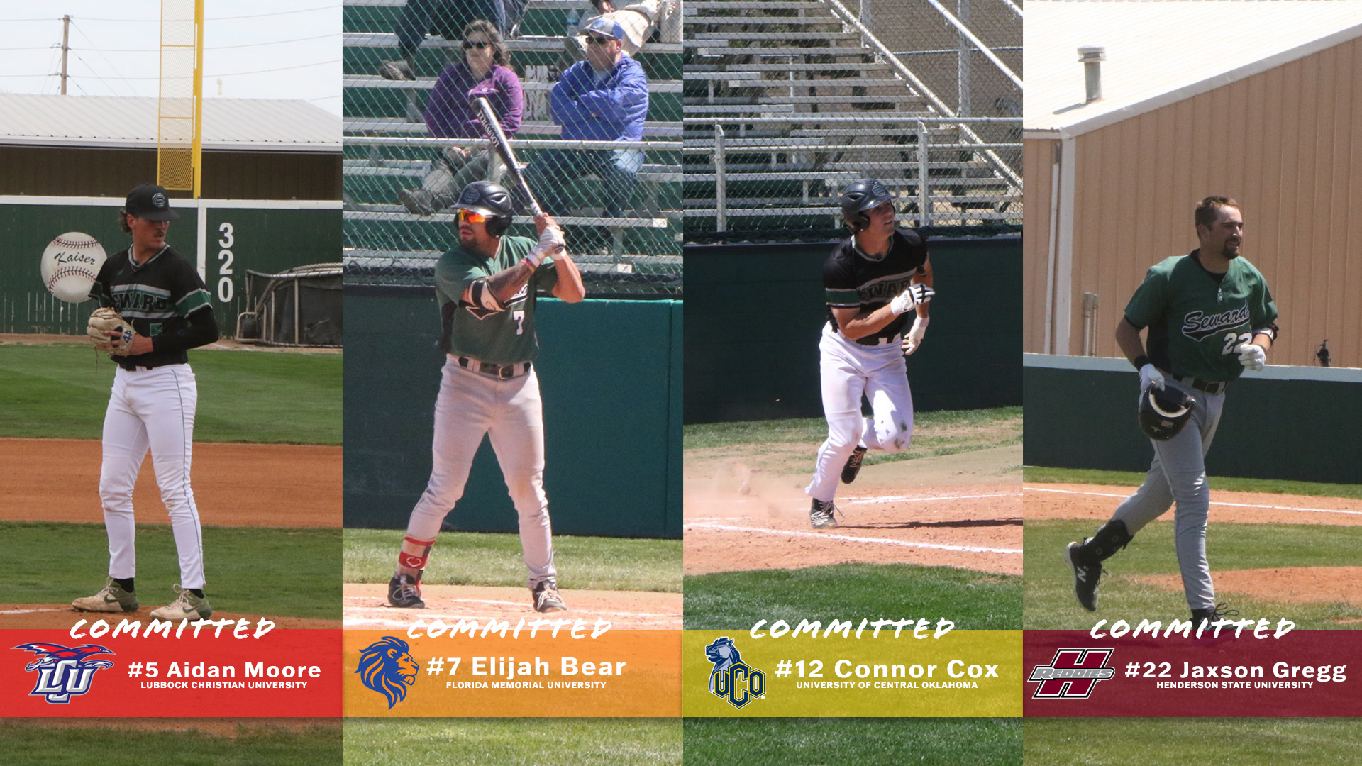 Baseball's Elijah Bear, Connor Cox, Jaxson Gregg and Aidan Moore sign to four-year schools