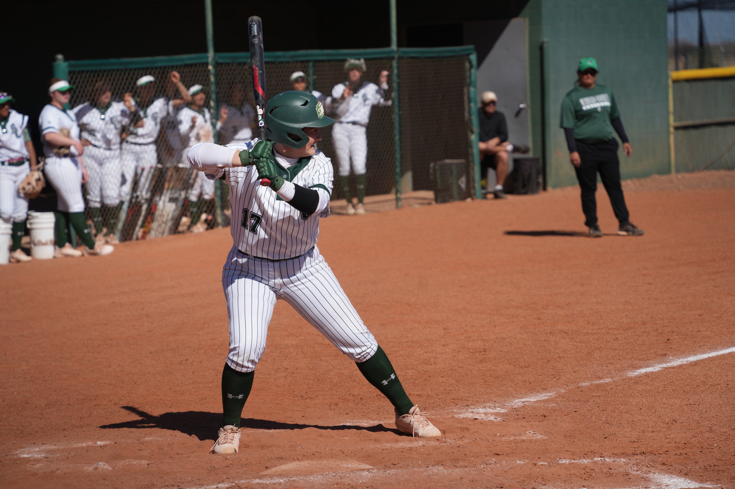 Lady Saints softball swept by Blue Dragons, 5-3 and 9-1