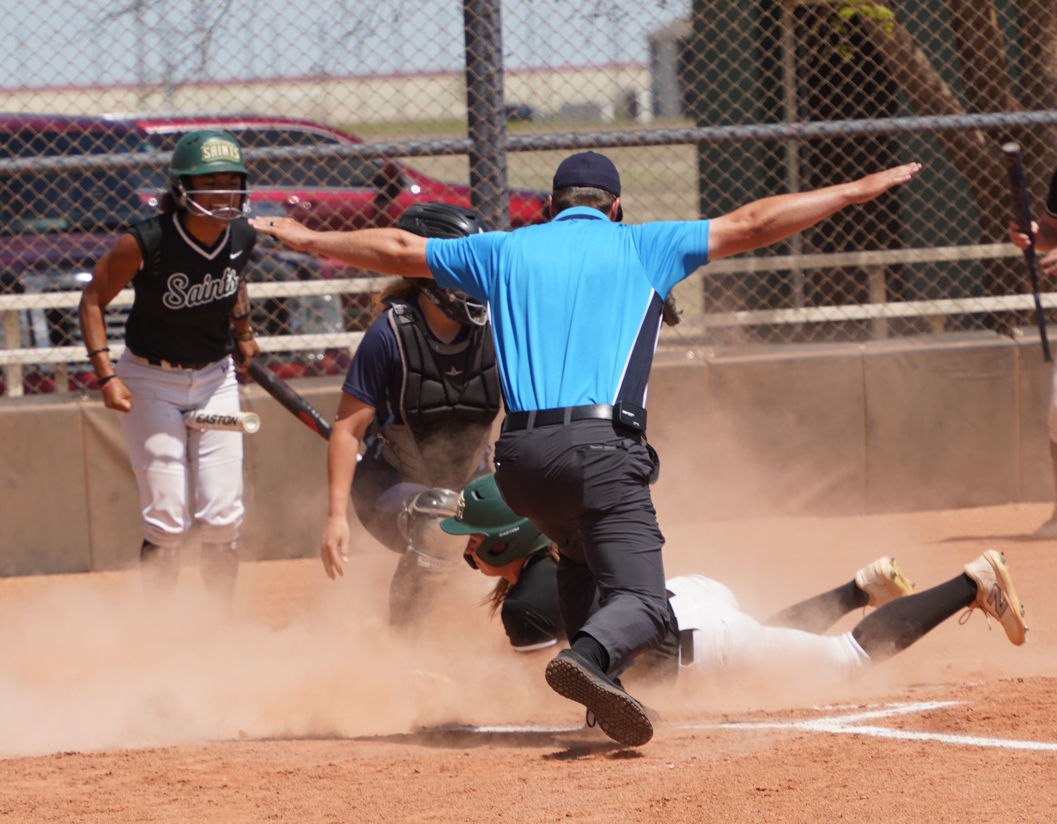Lady Saints bounce back to sweep Colby, 9-4 and 2-1