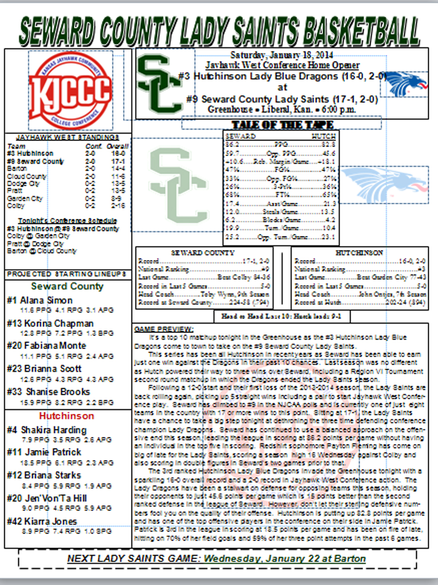 2013-2014 Women's Basketball Game Notes