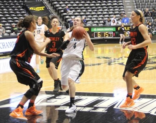 Big Shots & Defense Key Lady Saints Quarterfinal Win Over Cowley