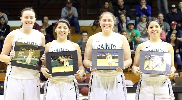 No. 10 Lady Saints Capture Jayhawk Championship on Sophomore Night