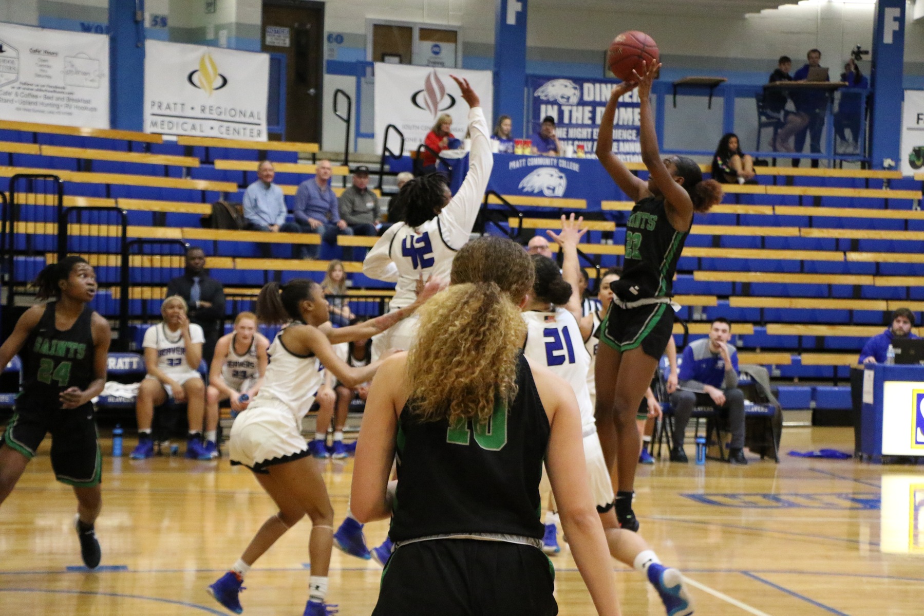 No. 12 Lady Saints lose road game at Pratt 56-52