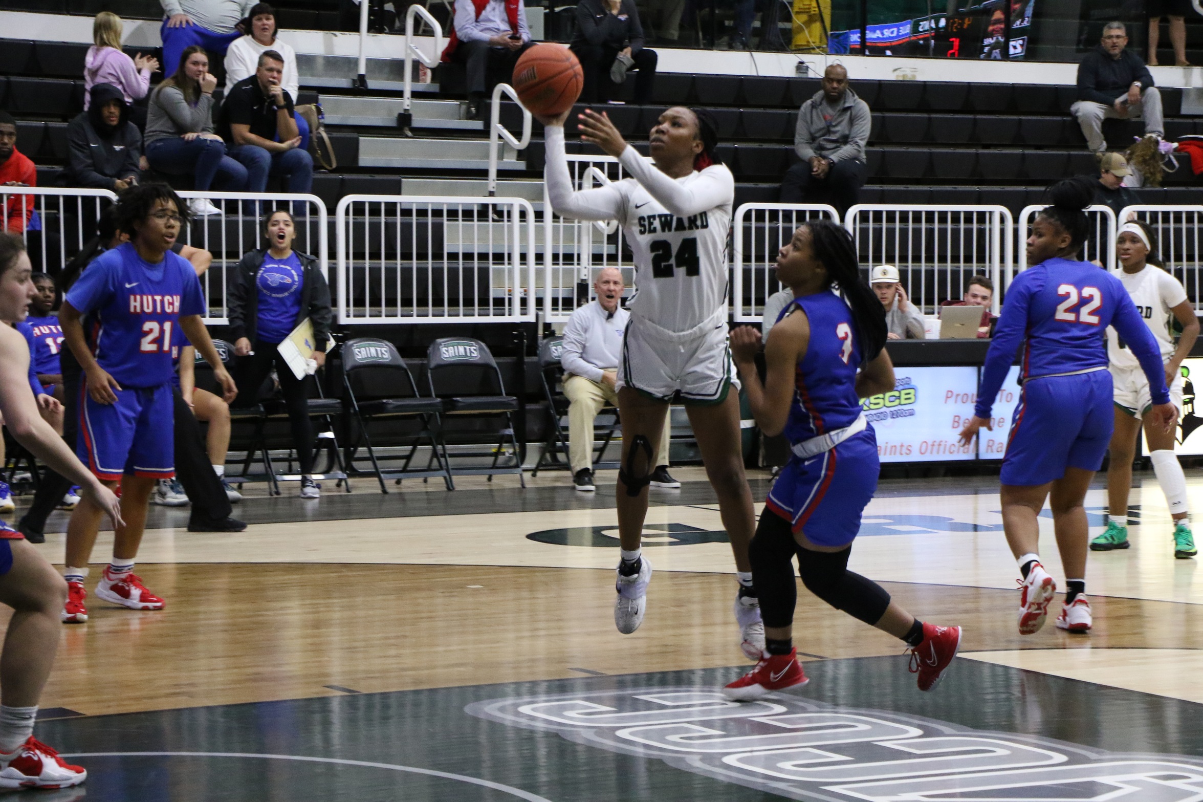The Lady Saints defeat Hutchinson 70-54 in the Greenhouse