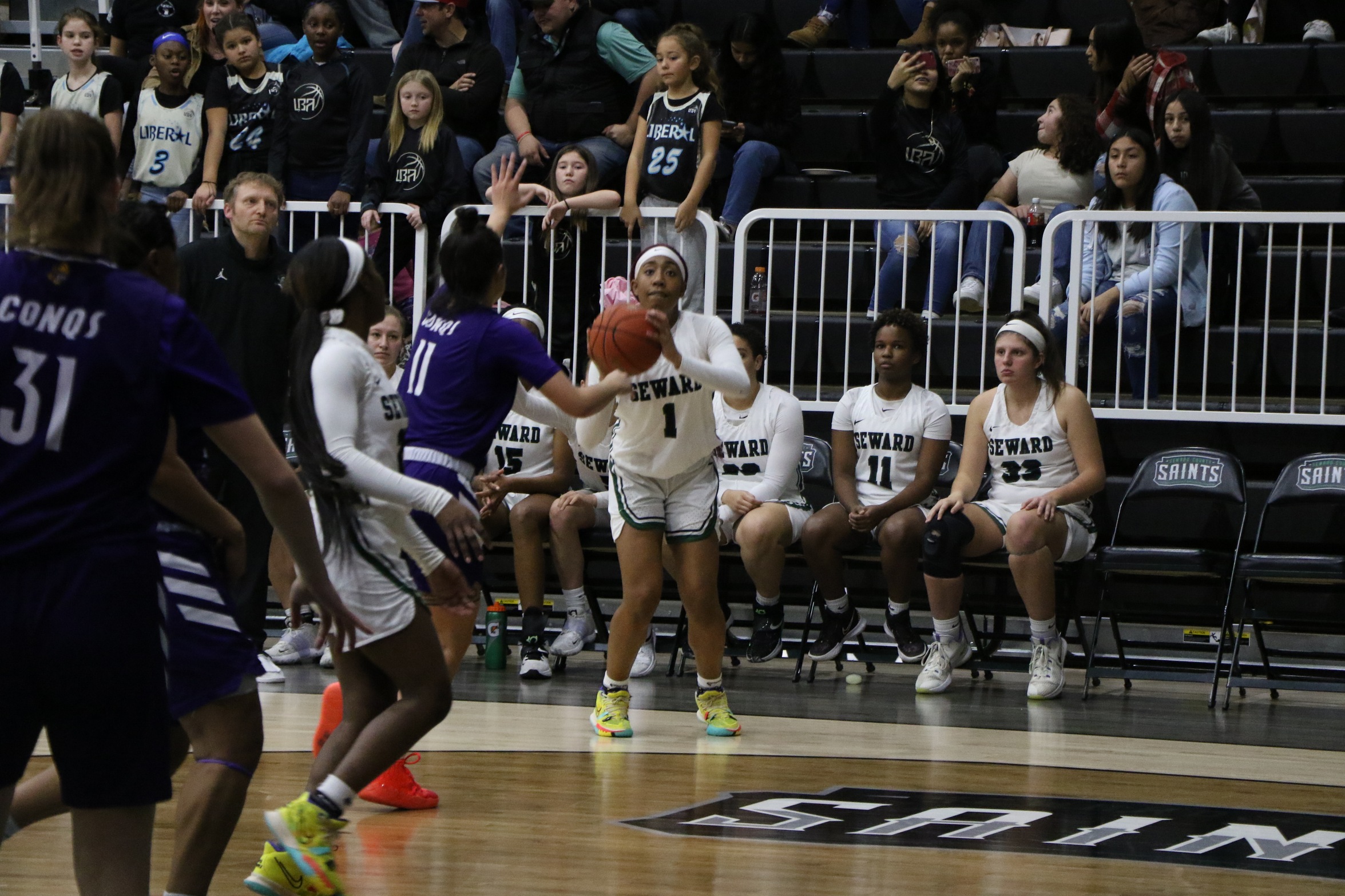 The Lady Saints comeback from 24 down to win 63-60 over Dodge City