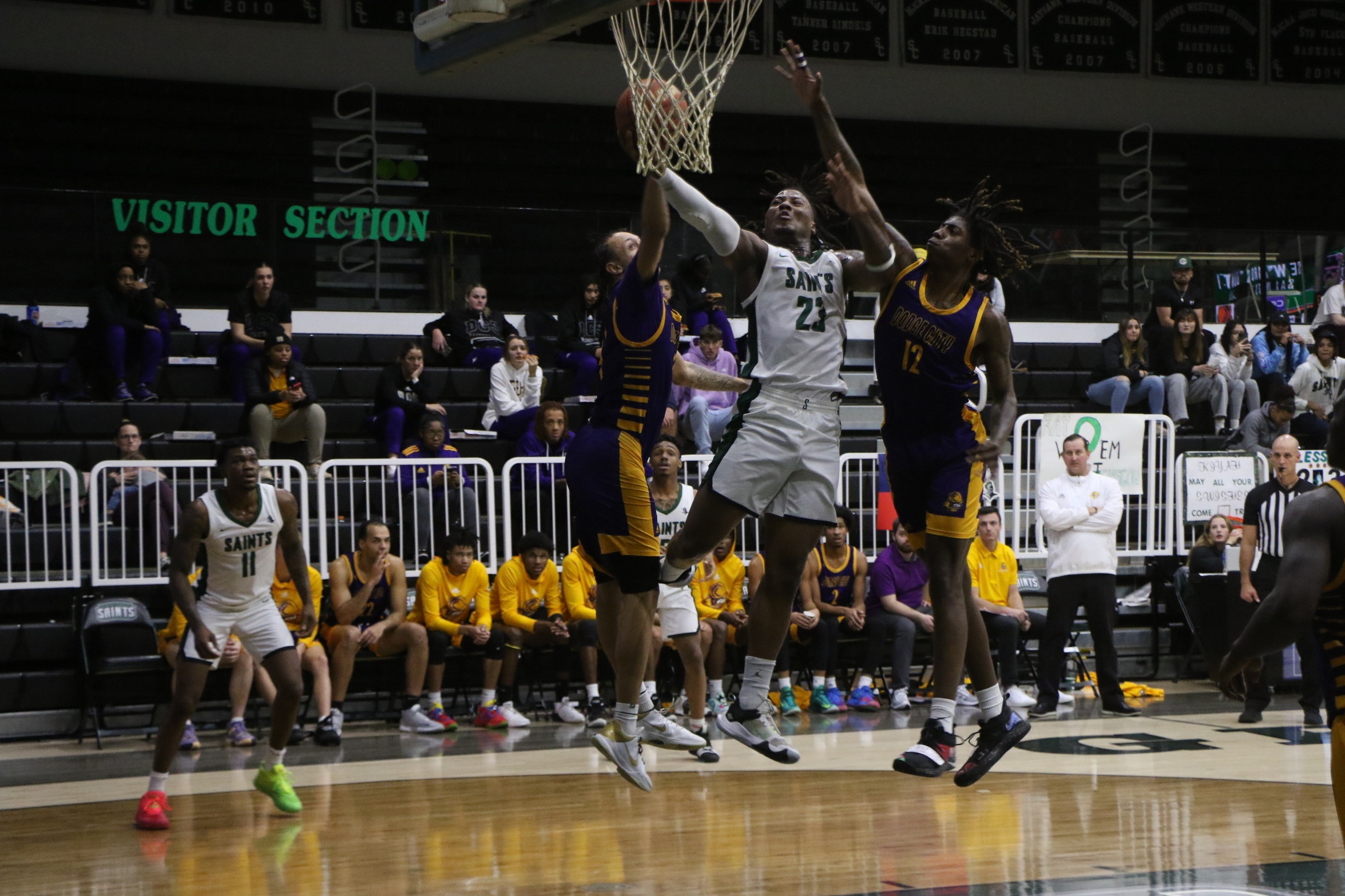 The Saints fall short 90-81 to the No. 22 Conquistadors