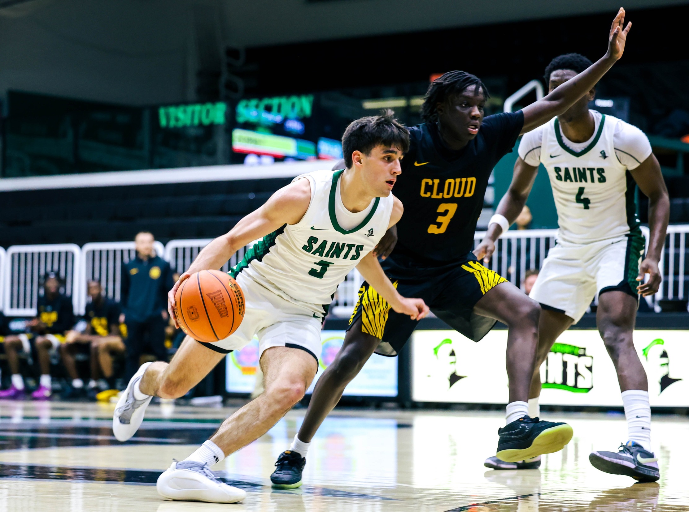 Saints fall to barrage of three-pointers in a 60-53 loss at Butler