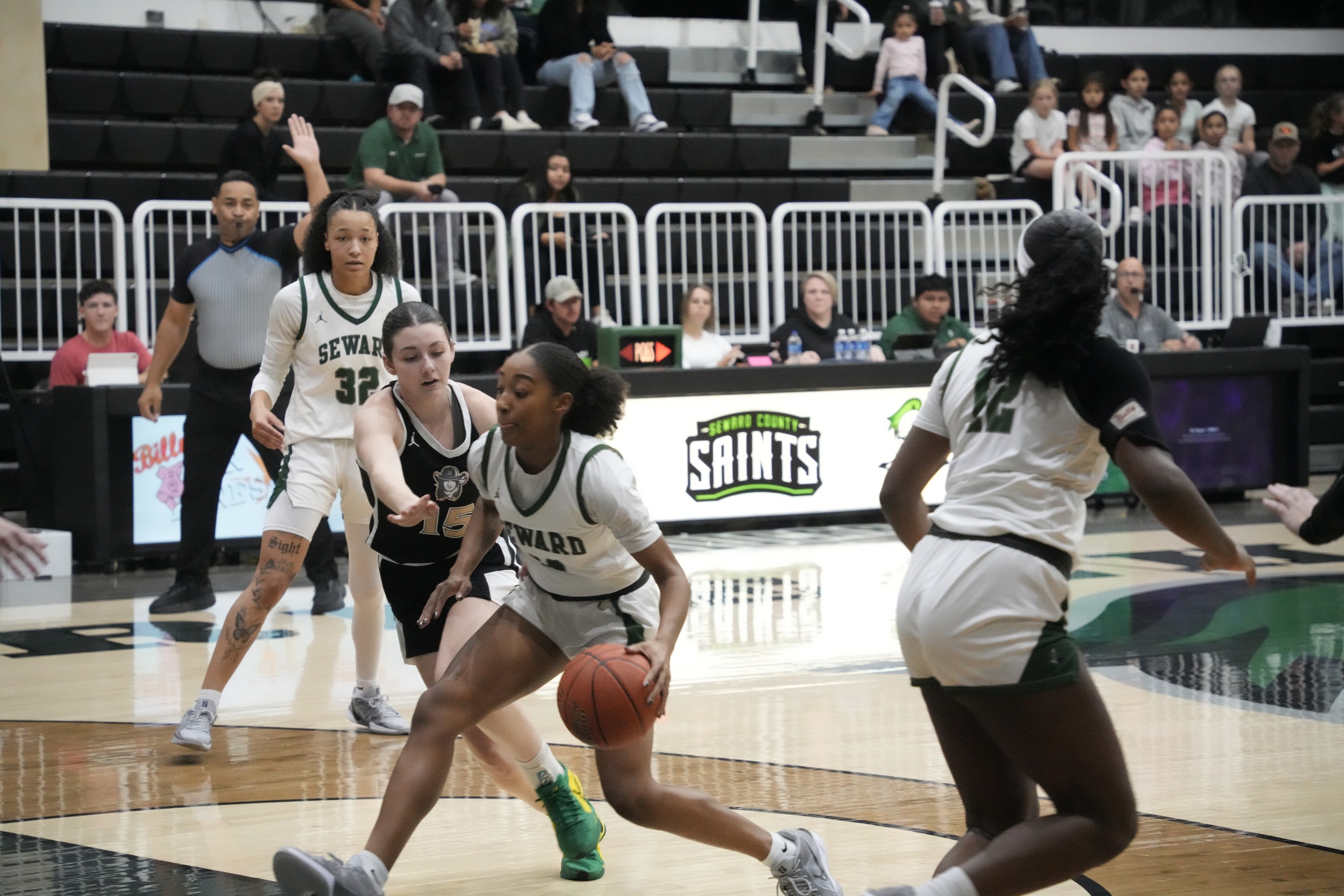 Lady Saints earn first conference win with 71-64 triumph over Lady Tigers