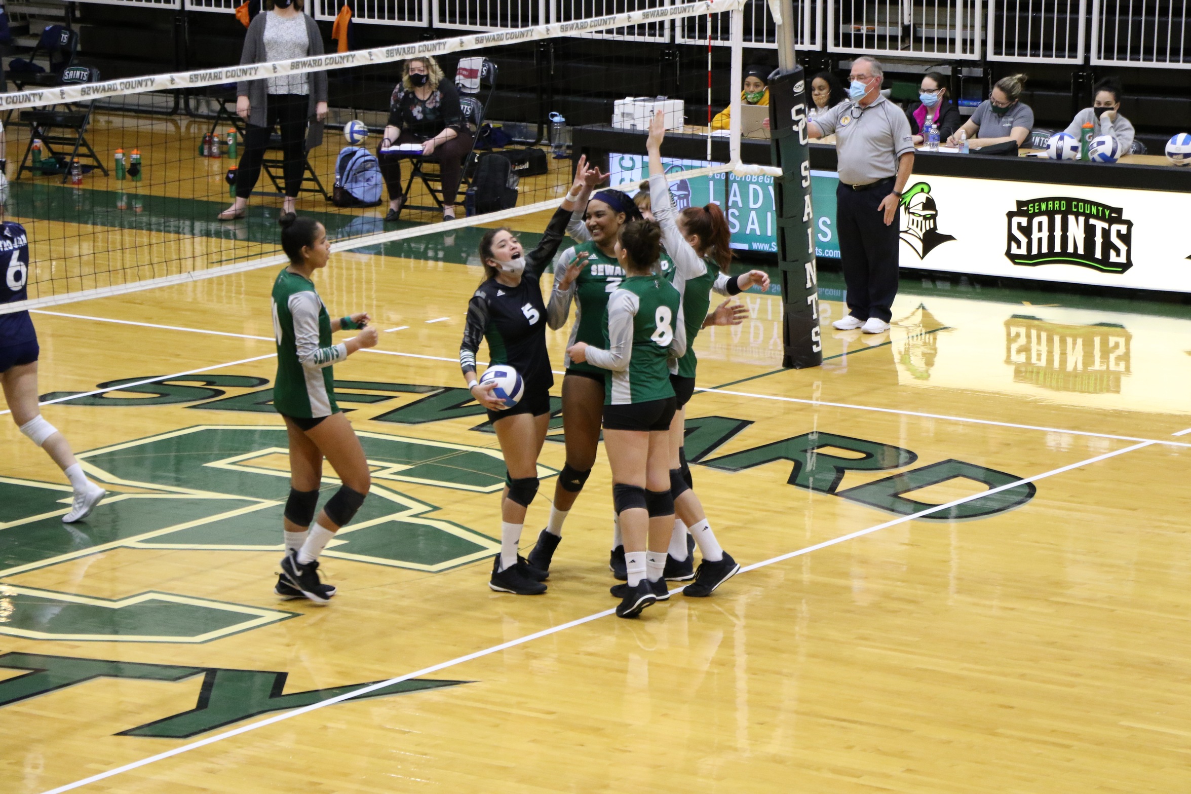 No. 10 Lady Saints with a 3-0 victory over Colby