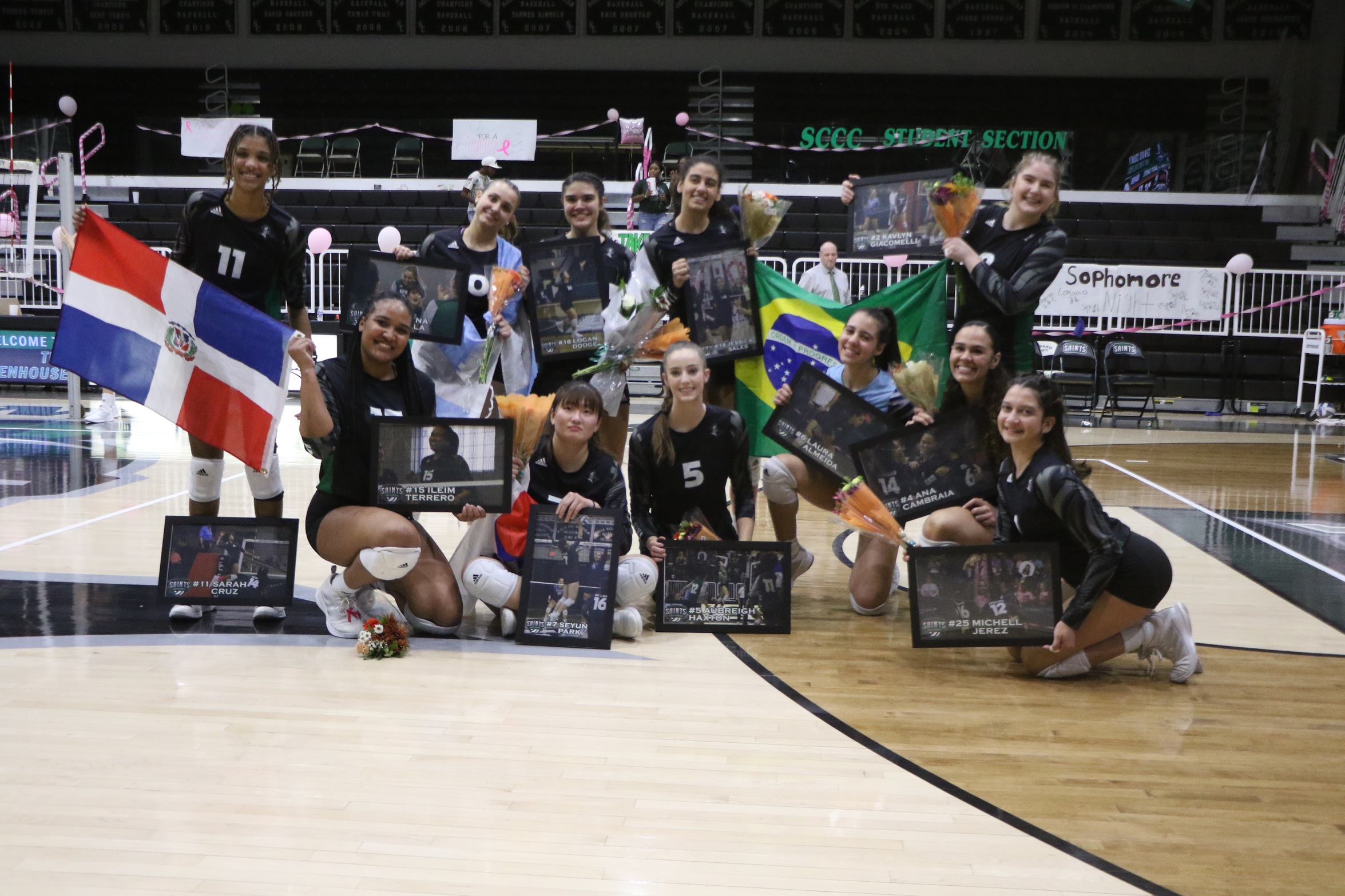 The Lady Saints sweep Pratt on sophomore night