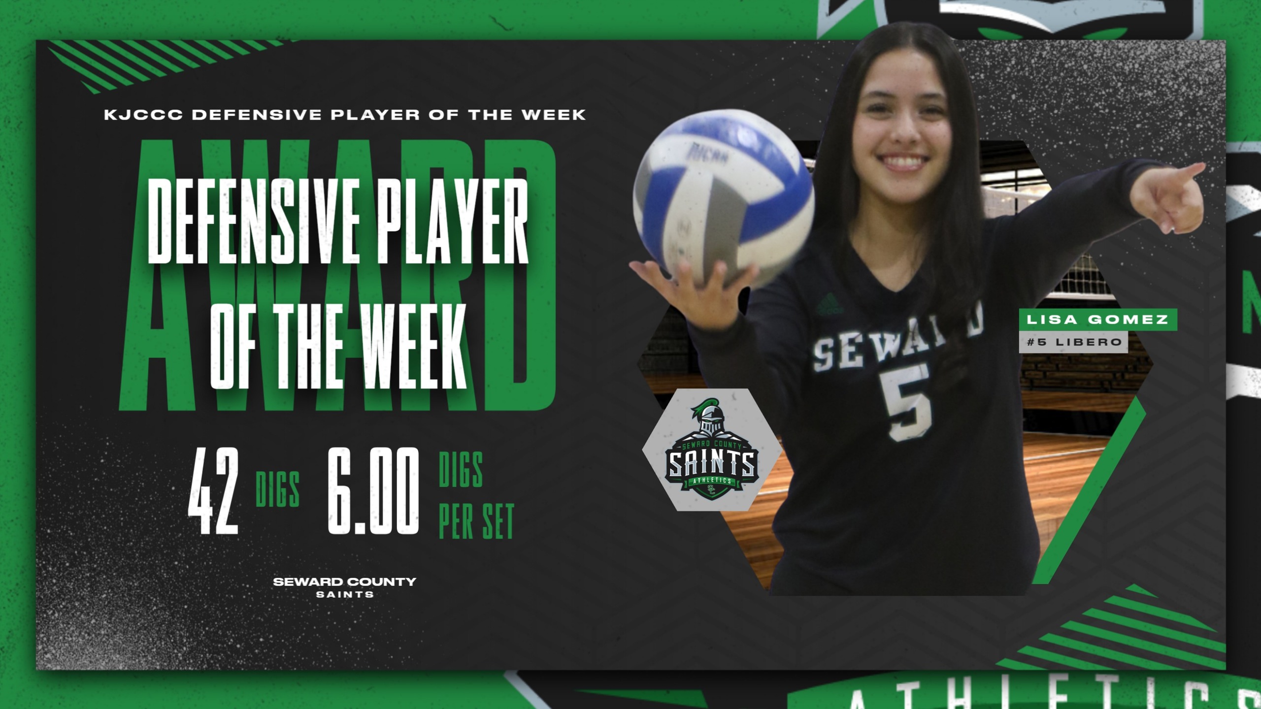 Gomez Named KJCCC Defensive Player of the Week